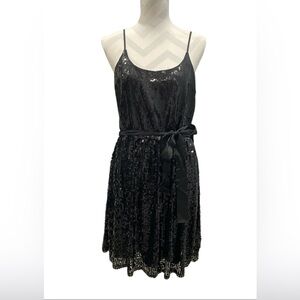 Express Black Dress with Sequins Size Large